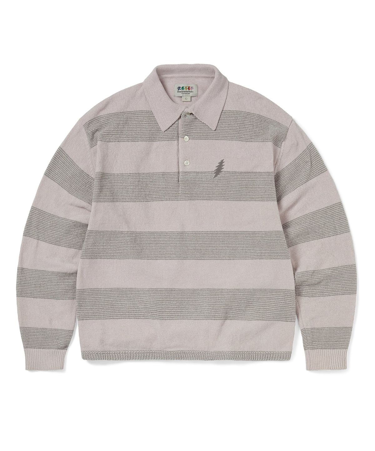 디스이즈네버댓(THISISNEVERTHAT) GD Lightning Velvet Knit Polo Light Pink