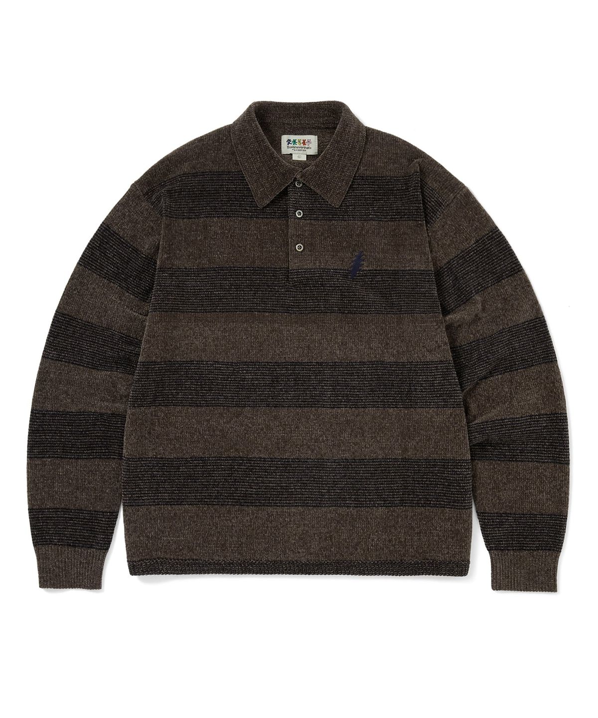 디스이즈네버댓(THISISNEVERTHAT) GD Lightning Velvet Knit Polo Brown