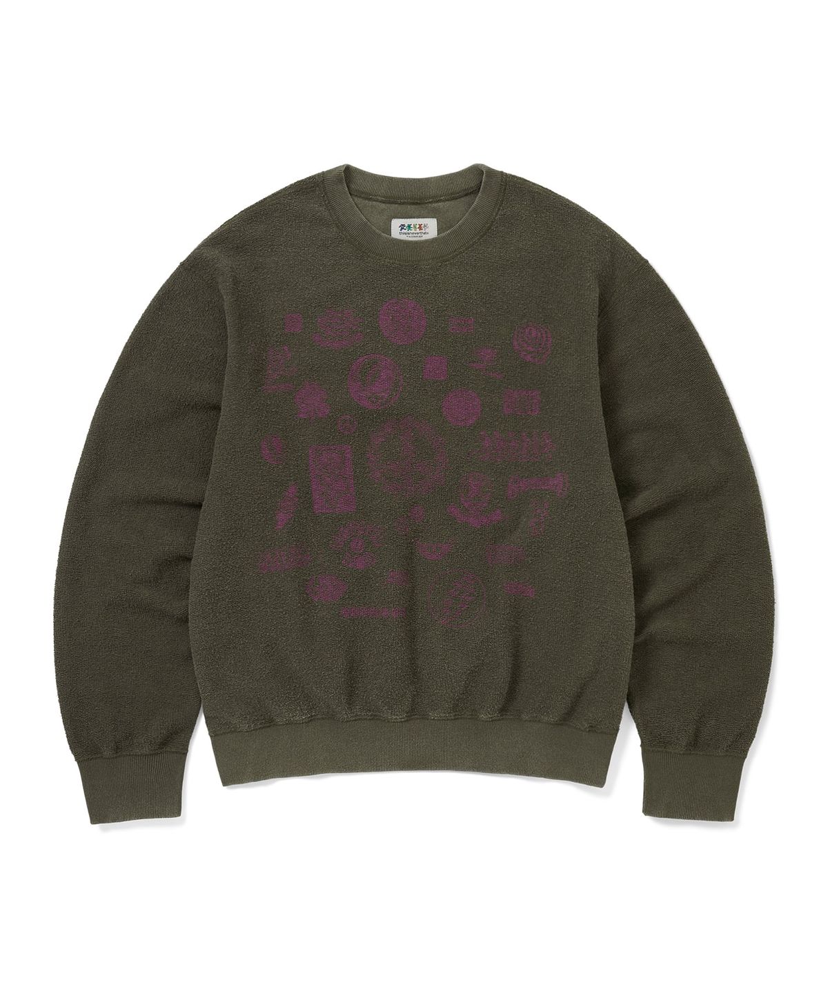 디스이즈네버댓(THISISNEVERTHAT) GD Iconography Reversible Crewneck Olive
