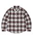 GD Lightning Bear Plaid Shirt Burgundy