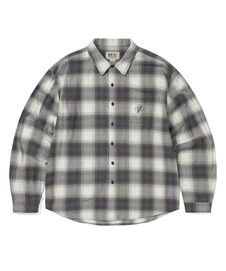 GD Lightning Bear Plaid Shirt Purple