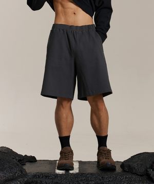 와플 유니 트레일 쇼츠-차콜