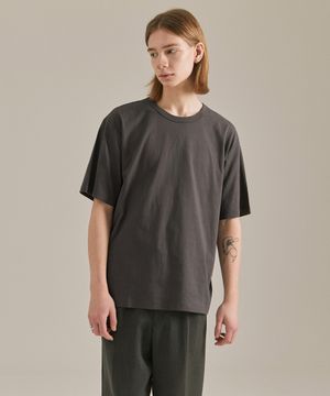 UNI 면16수 릴렉스핏 반팔티셔츠 다크그레이 LATS0109