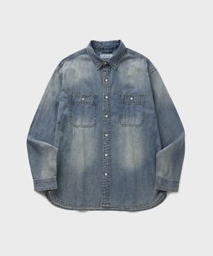 DENIM WORK SHIRT [MID BLUE]