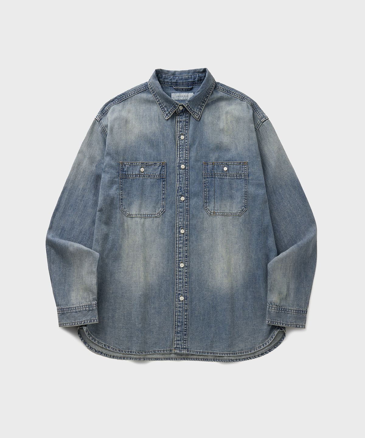 유니온블루(UNION BLUE) DENIM WORK SHIRT [MID BLUE]