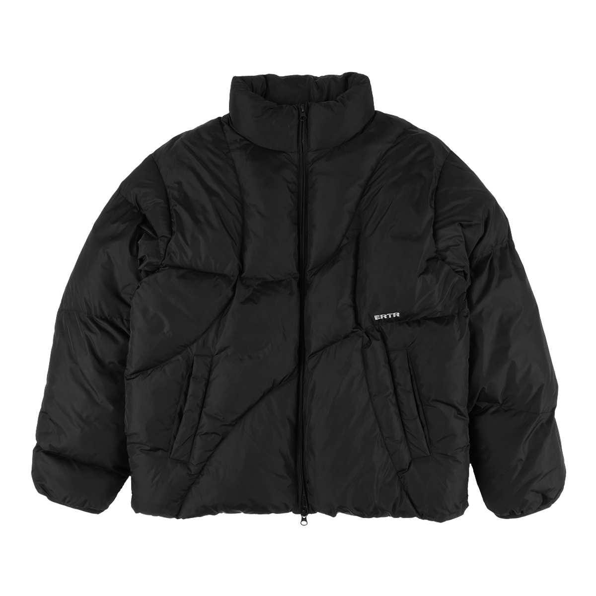 이알티알(ERTR) Asymmetric Puffer Jacket Black