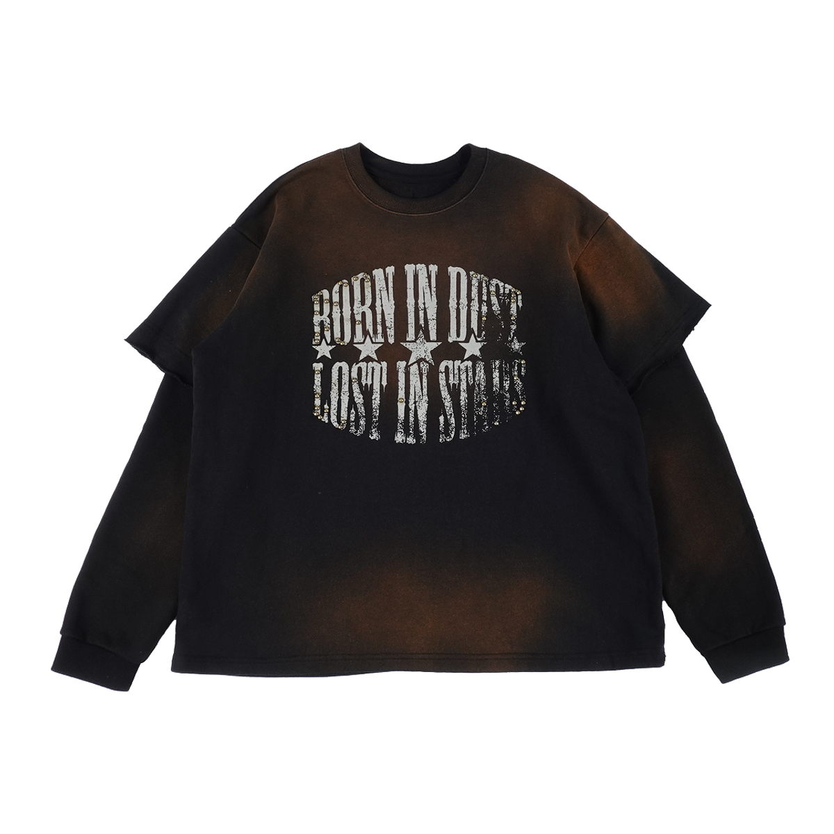 이알티알(ERTR) Lost In Stars Layered Sweatshirt Black