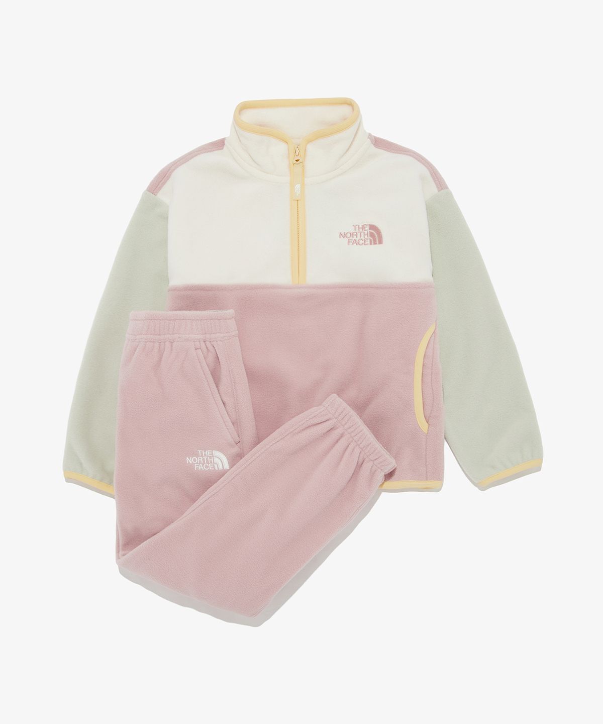 노스페이스 키즈(THE NORTH FACE KIDS) 키즈 파인콘 EX 플리스 세트 NT7TR59T_CRE