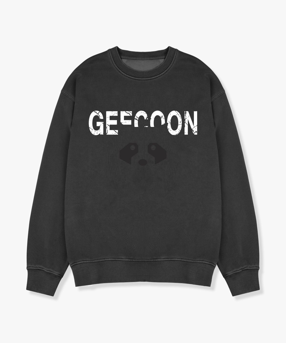 지쿤(GEECOON) 피그먼트 다잉 다크네스 심볼 스웨트셔츠 GEE257-107 챠콜