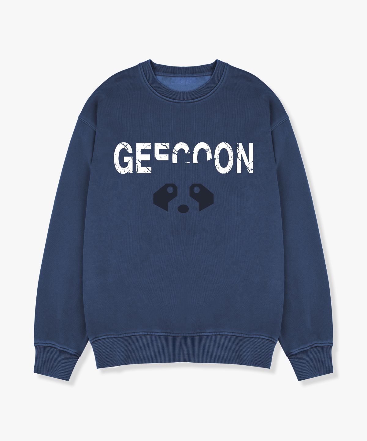 지쿤(GEECOON) 피그먼트 다잉 다크네스 심볼 스웨트셔츠 GEE257-107 블루