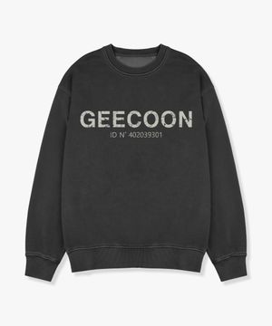 피그먼트 다잉 시그니처 로고 스웨트셔츠 GEE257-106 챠콜