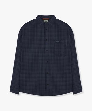 클래식 오버핏 체크 셔츠 GEE257-101 블루