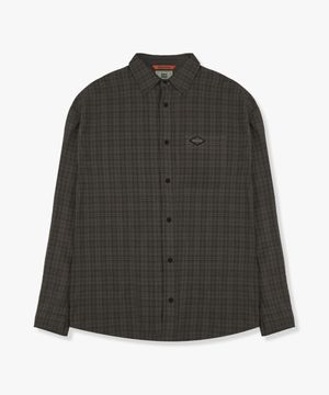 클래식 오버핏 체크 셔츠 GEE257-101 그레이