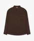 클래식 오버핏 체크 셔츠 GEE257-101 브라운
