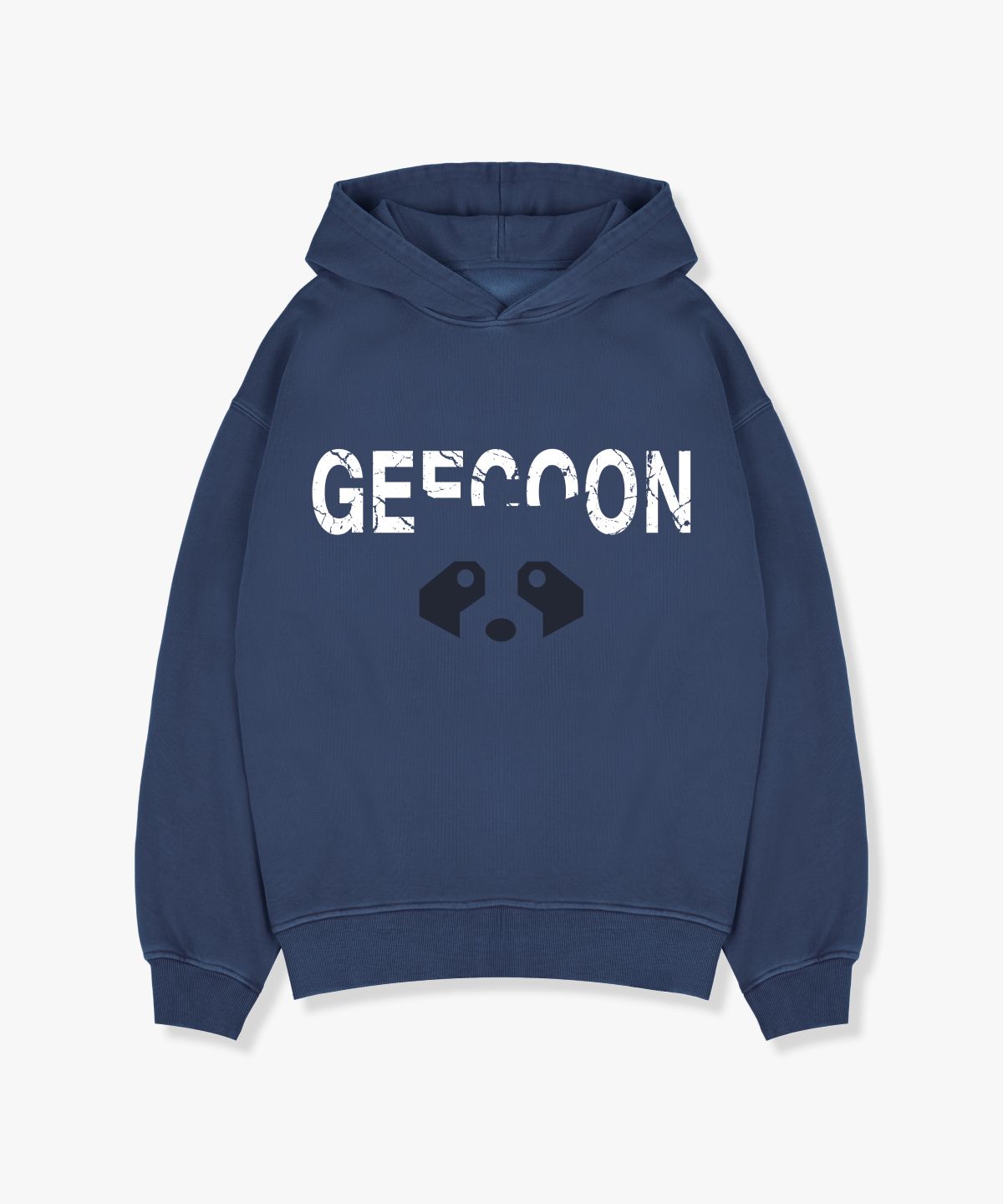 지쿤(GEECOON) 피그먼트 다잉 다크네스 심볼 후드 스웨트셔츠 GEE257-103 블루