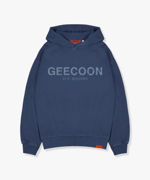 피그먼트 다잉 시그니처 로고 후드 스웨트셔츠 GEE257-102 블루