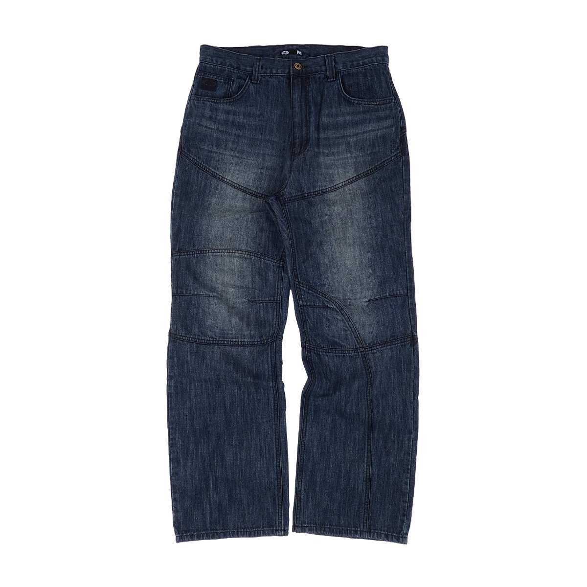이알티알(ERTR) Space Cowboy Panelled Denim Pants Blue
