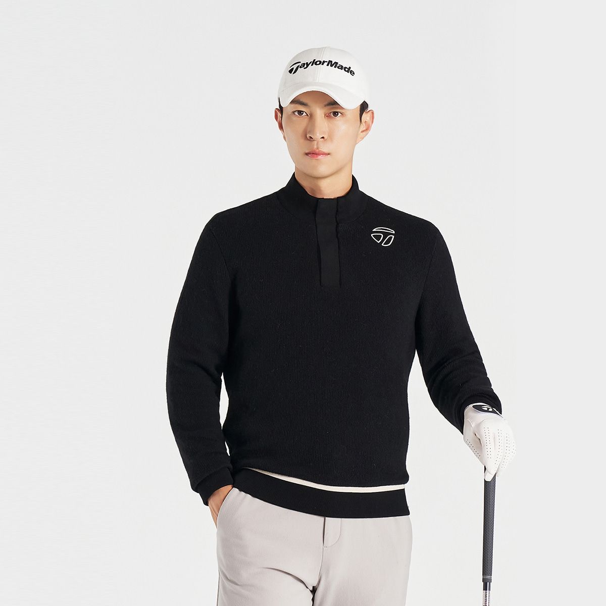 테일러메이드 어패럴(TAYLORMADE APPAREL) 남성 울 반집업 티셔츠 TTO-41HG43-199