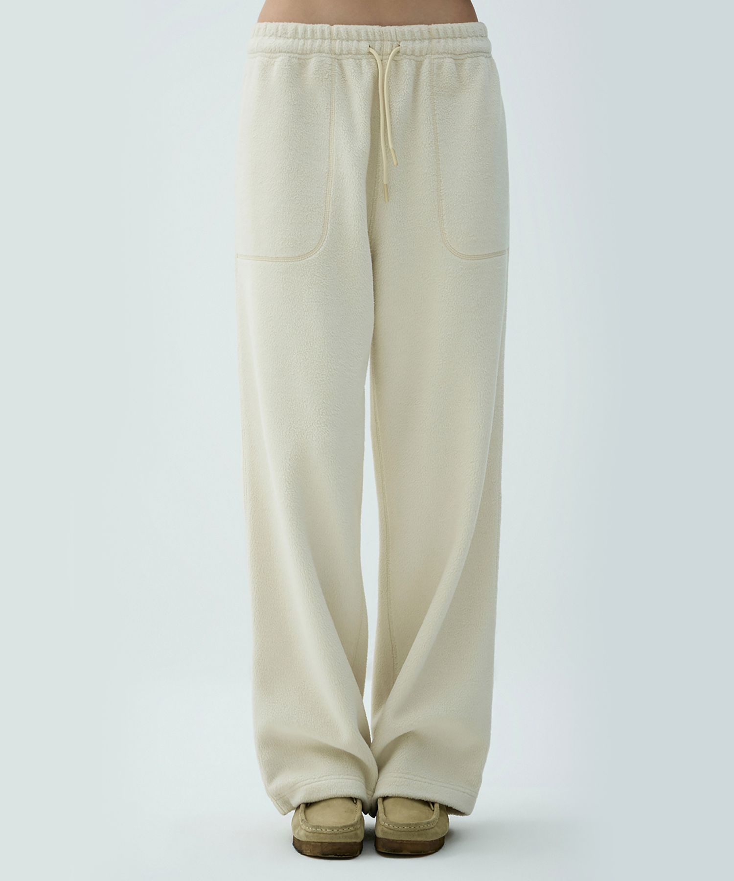 MUSINSA | CLOVE [25FW clove] Cozy Fleece Field Pants (Cream)