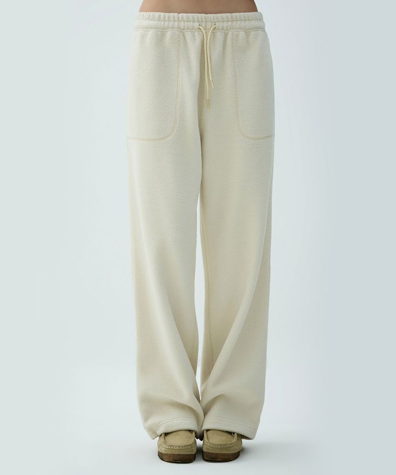 [25FW clove] Cozy Fleece Field Pants (Cream)