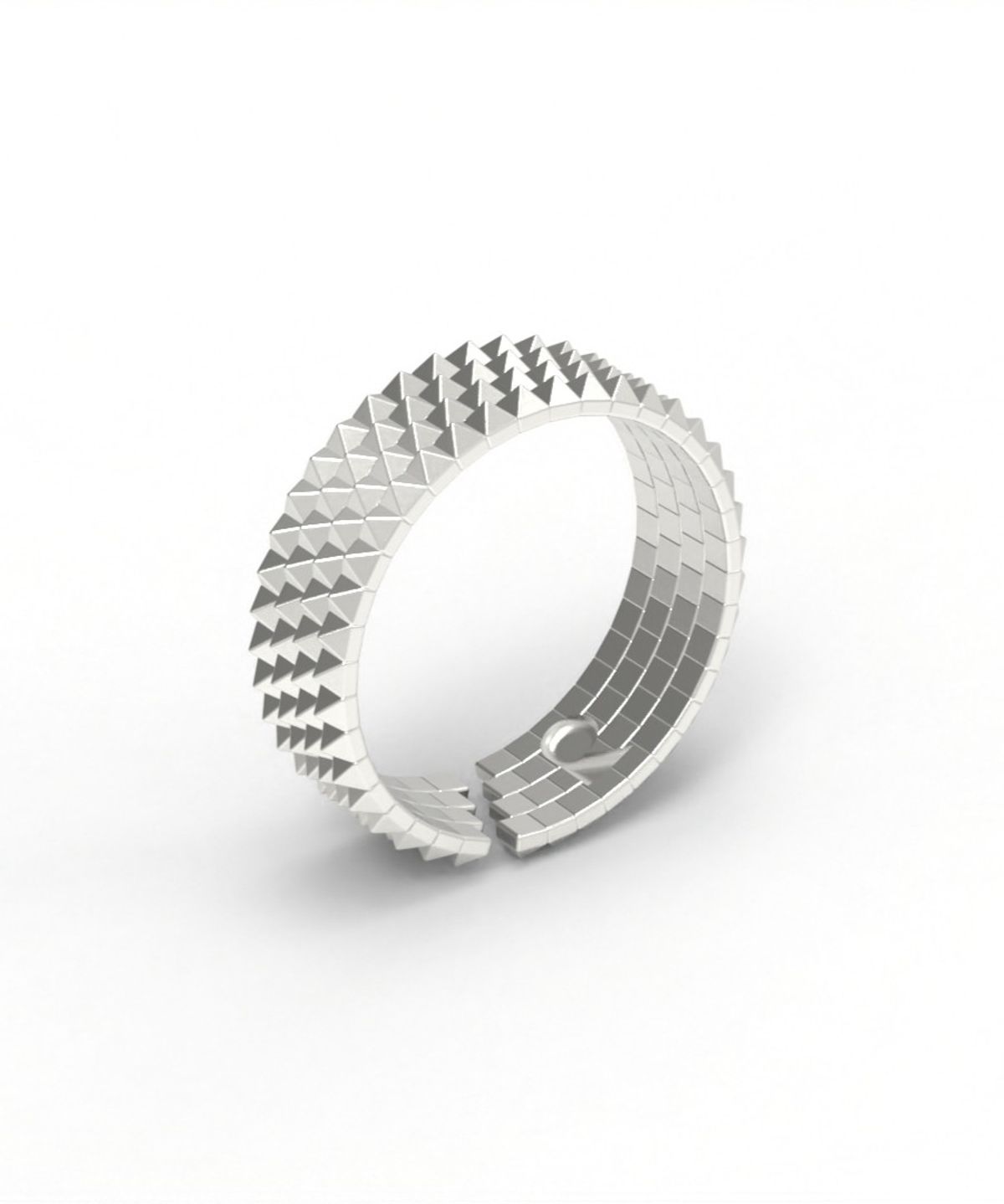 르네오브제(RENEOBJET) MOD  QUADLINE OPEN RING [STERLING SILVER] 기하학 디자인 포인트 오픈링 925 실버 반지