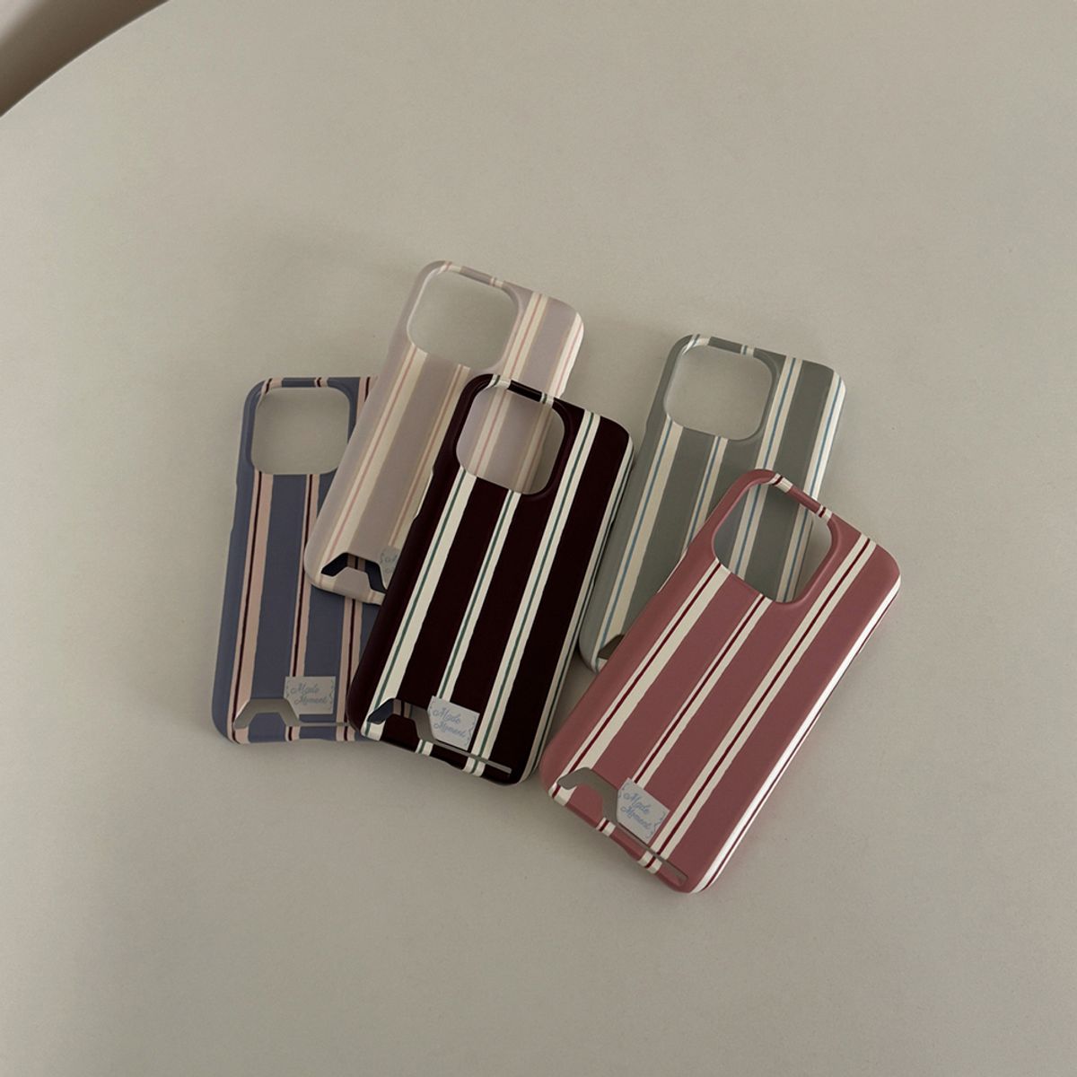 메이드모먼(MADEMOMENT) autumn cotton stripe 디자인 [카드수납 폰케이스]