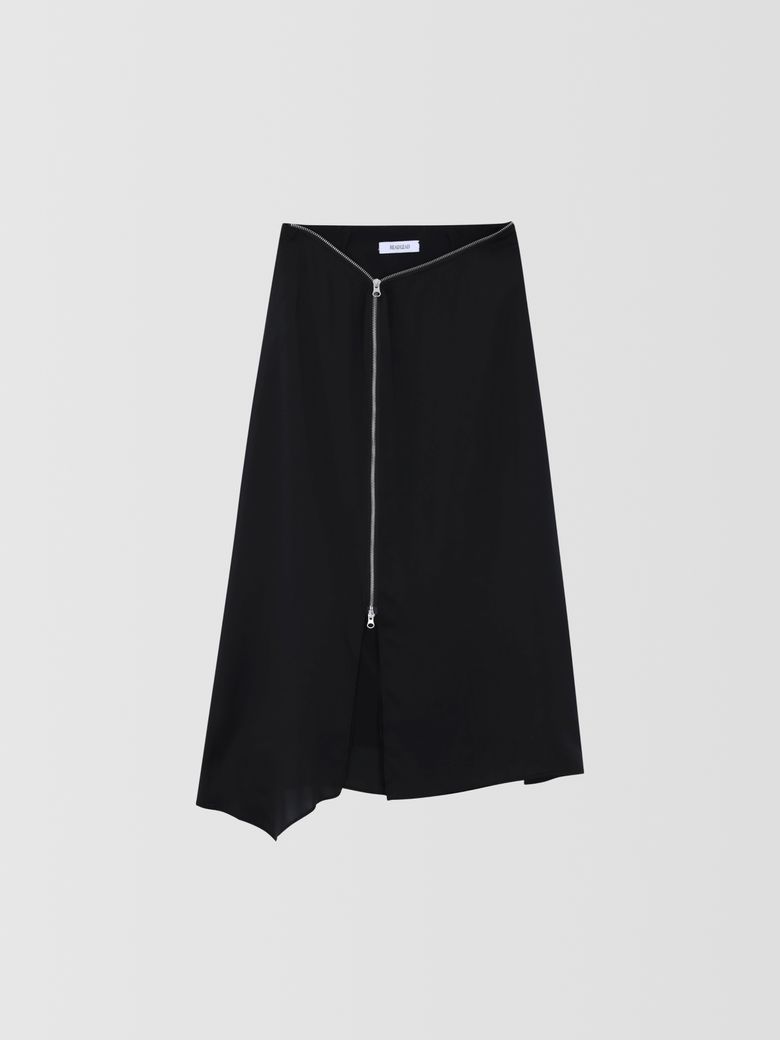 알다 지퍼 스커트_블랙