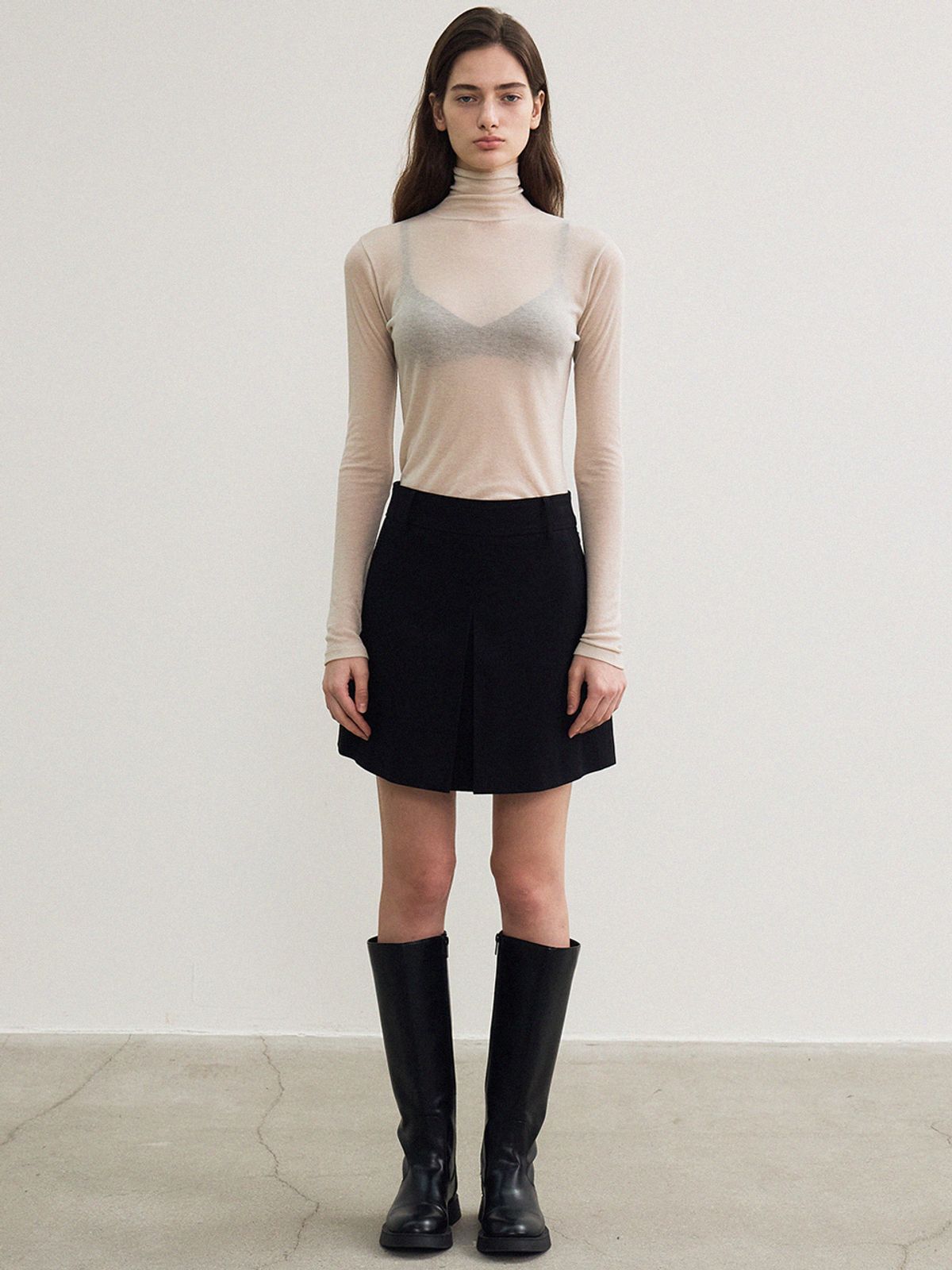 르(LE) wool turtle-neck top (ecru)