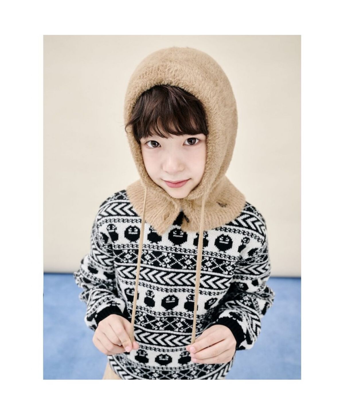 빈폴 키즈(BEANPOLE KIDS) 니트 바라클라바  브라운 (BI5X8BU01D)