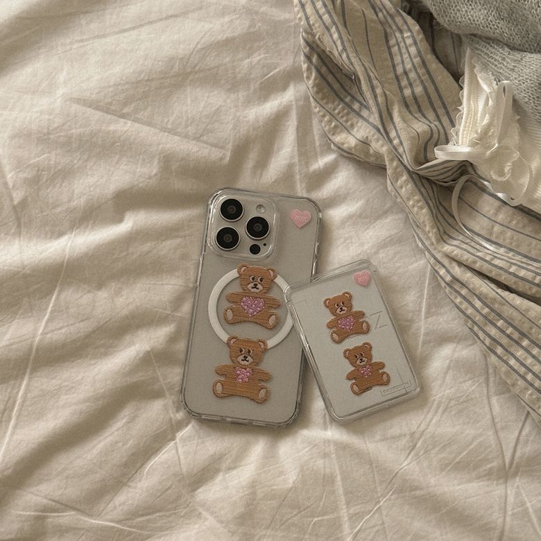 love teddy stitch 디자인 [맥세이프 젤하드 폰케이스]