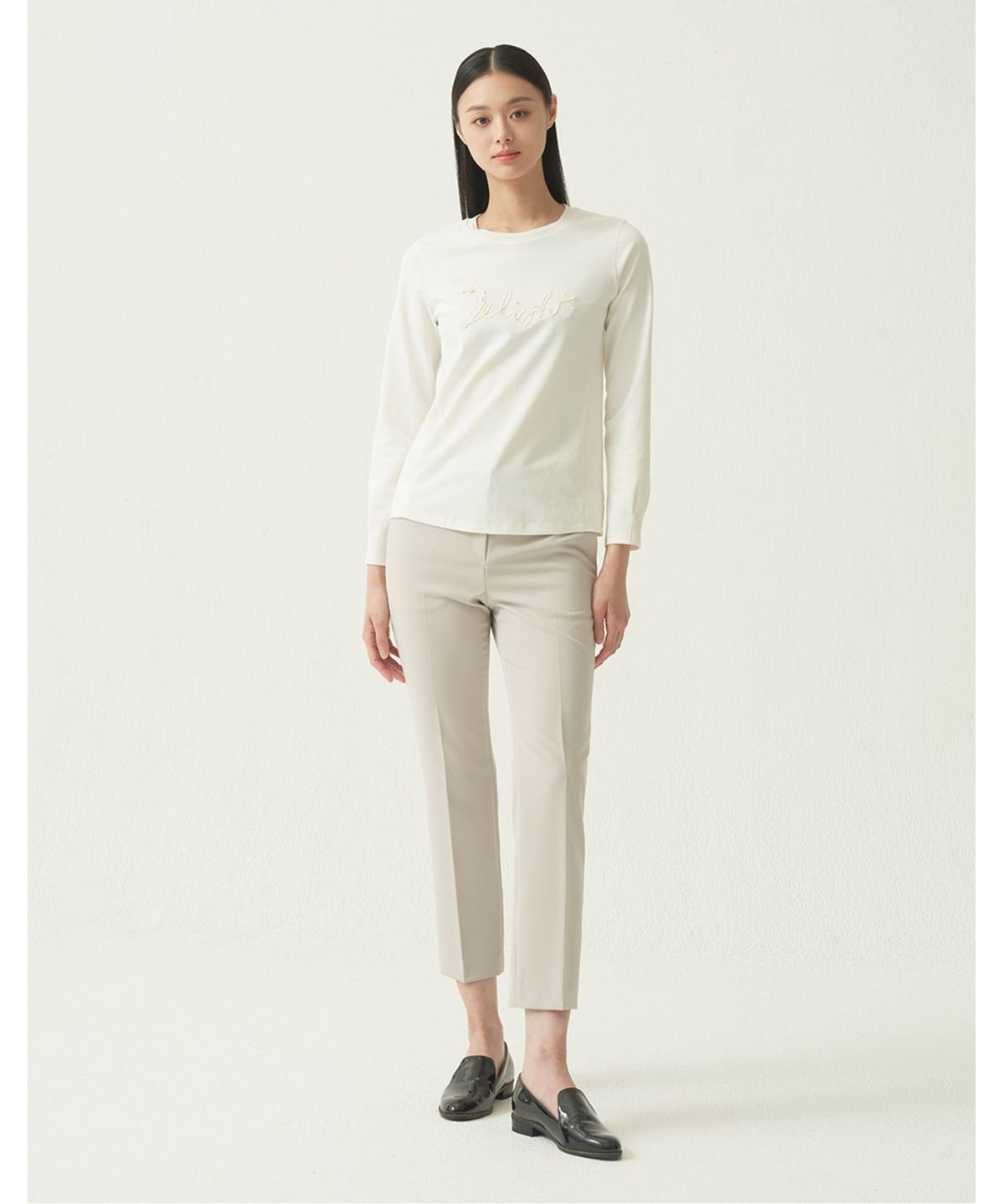 올리비아로렌(OLIVIALAUREN) 이밴드 일자 팬츠_VOCDLXF7351
