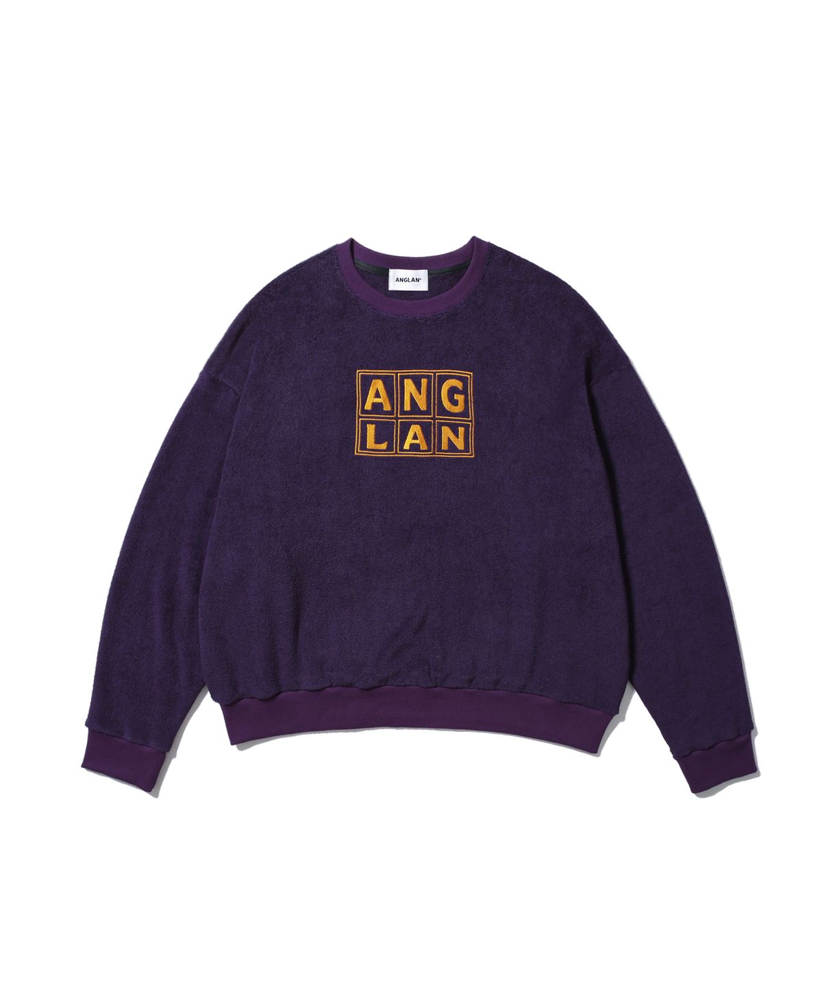 앵글런(ANGLAN) Terry Embroidered Pullover - Purple