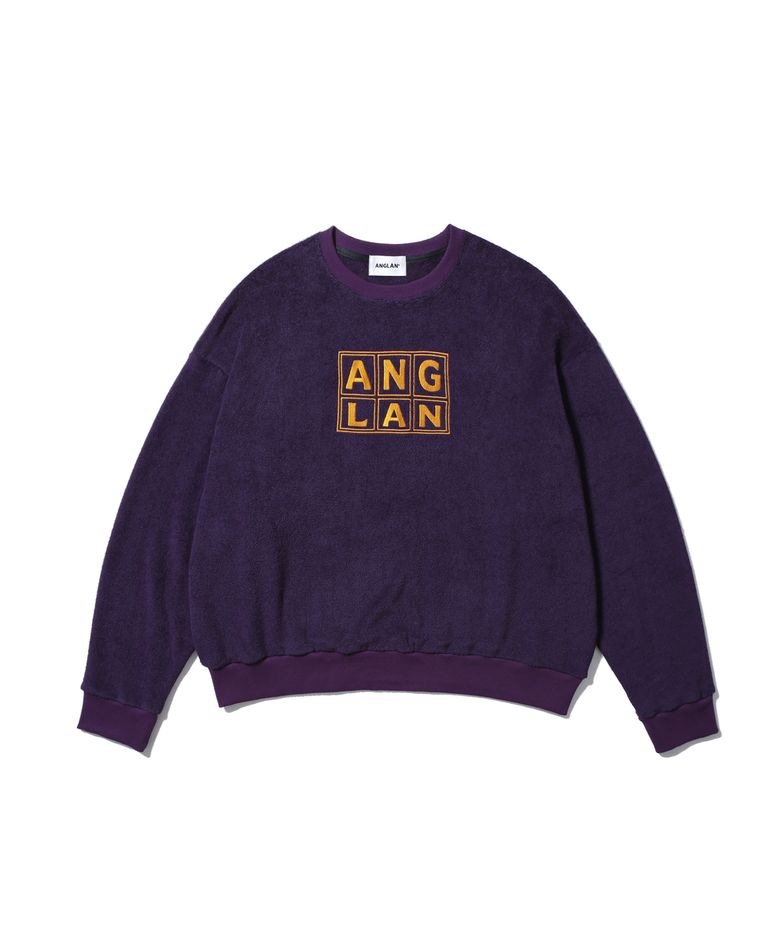 Terry Embroidered Pullover - Purple