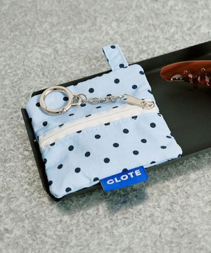 키링 파우치 - 도트 블루