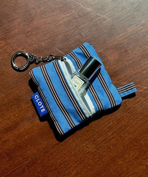 키링 파우치 - 스트라이프 다크블루