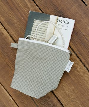 스탠딩 파우치 - 카키