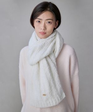 Fleury Boucle Wool Muffler Ivory