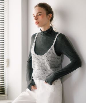 울 스카시 니트 뷔스티에