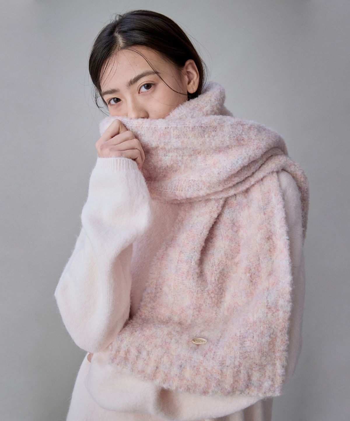 코케트(COQUET) Fleury Boucle Bokashi Wool Muffler 5 Color