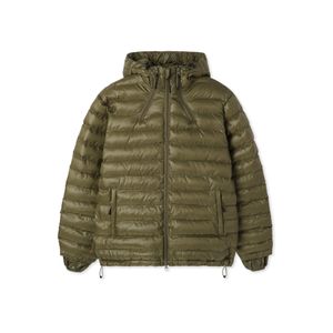 글로시 쓰리웨이 라이트 후디 패딩_카키