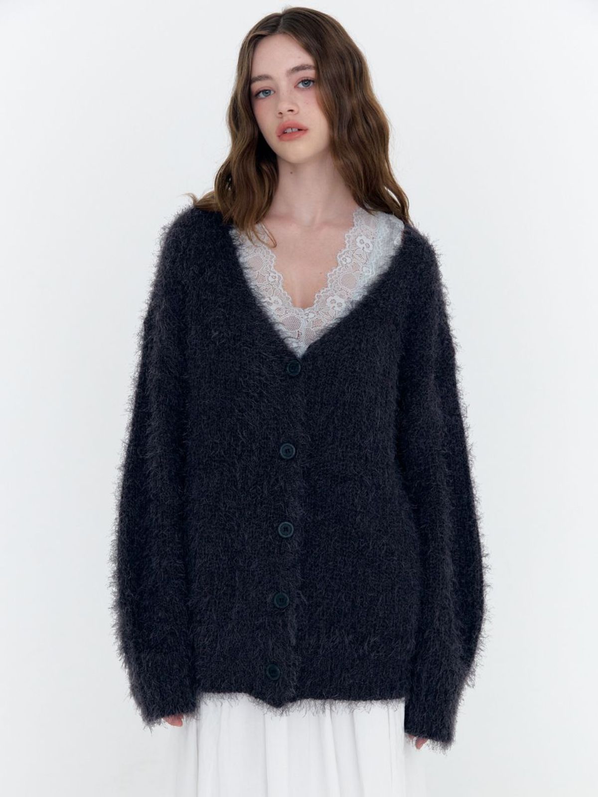 패브릭서울(FABRICSEOUL) cozy feather knit cardigan
