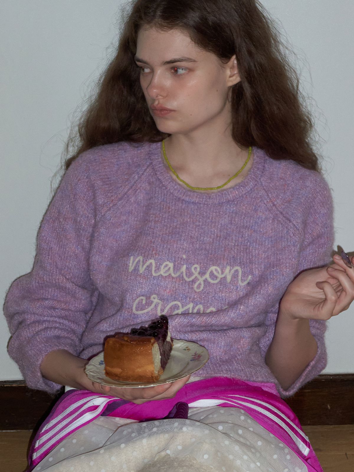 메종크렘(MAISON CREME) Gelato Lettering Knit _ Lavender