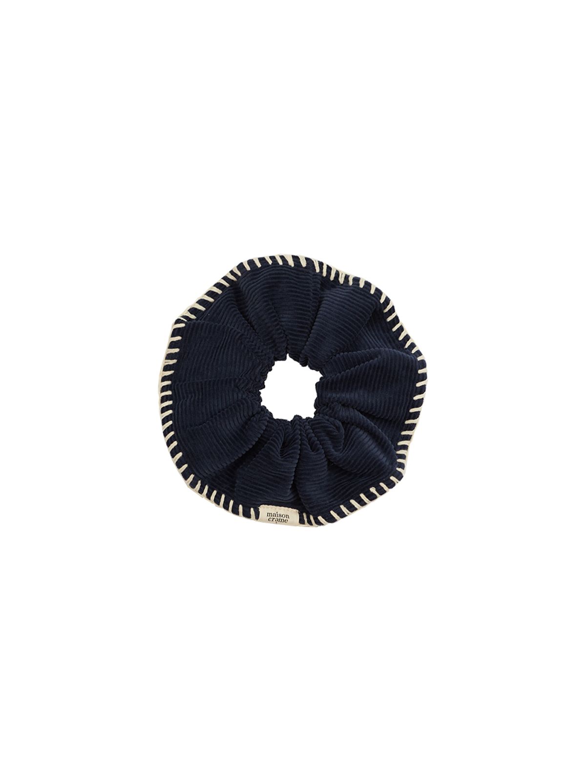메종크렘(MAISON CREME) Stitch Scrunch _ Corduroy navy