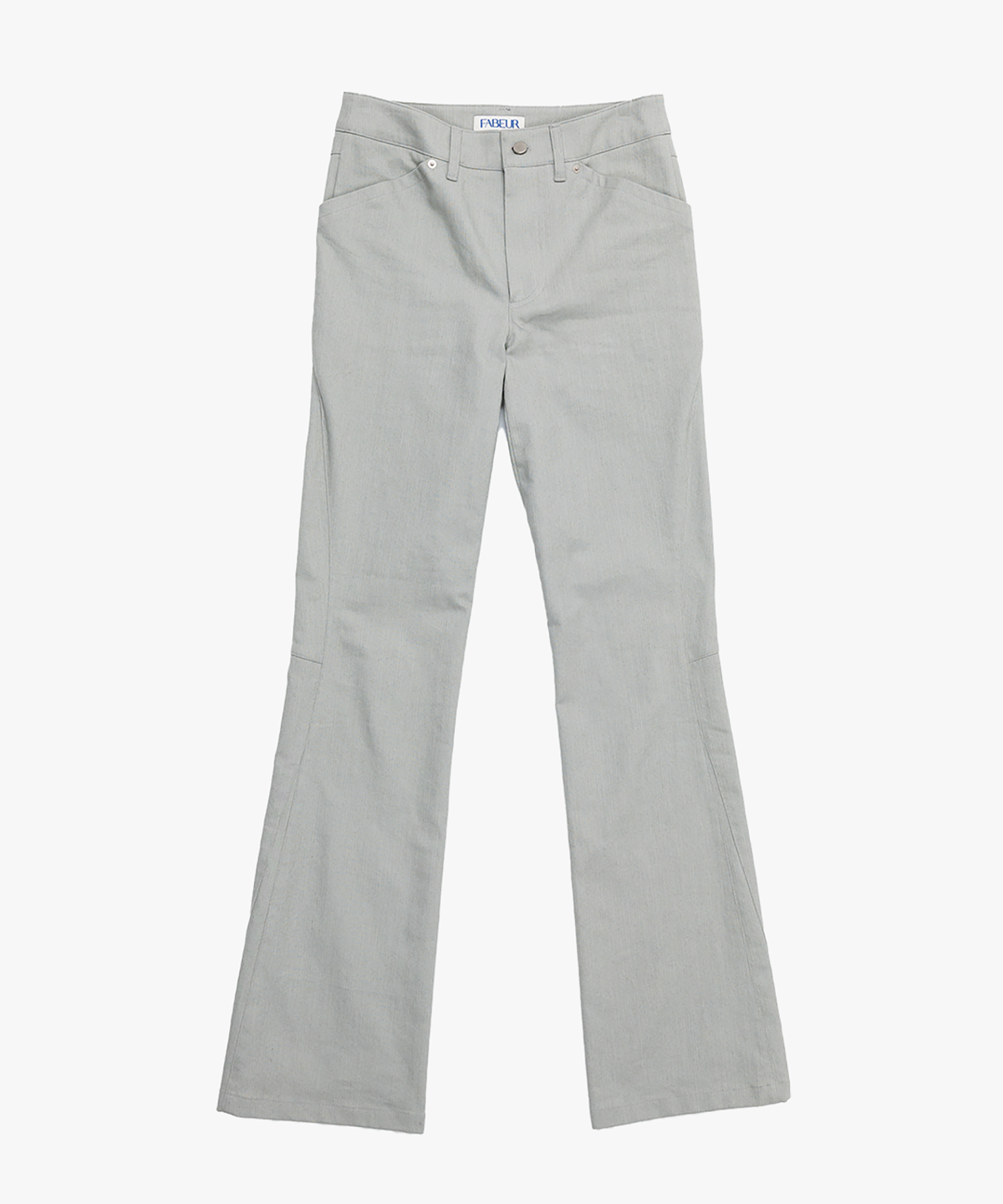 파버(FABEUR) CURVED LINE BOOTCUT PANTS (GREY)