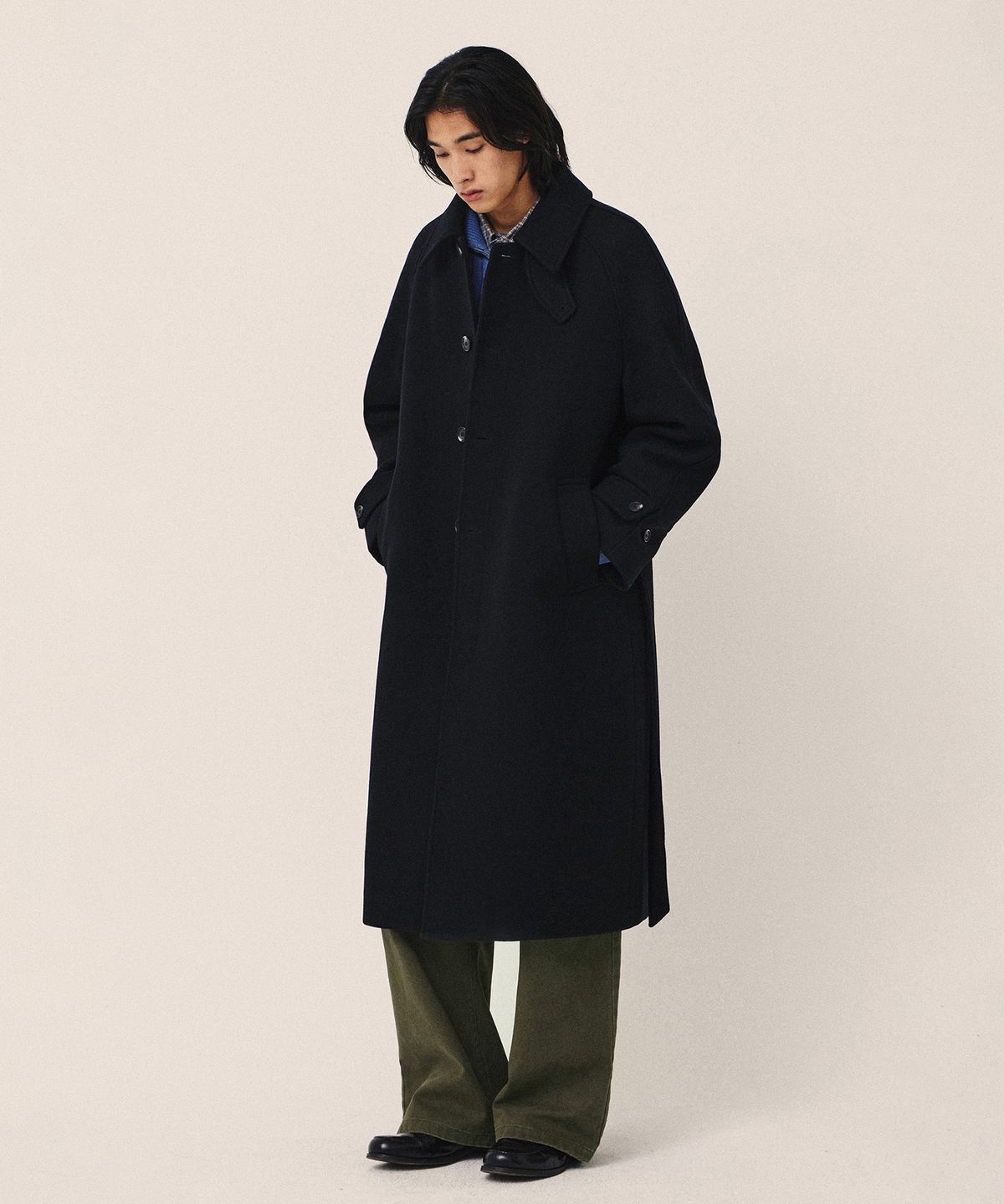 키뮤어(KIIMUIR) [WOOL 80] 울리치 발마칸 로브코트_블랙