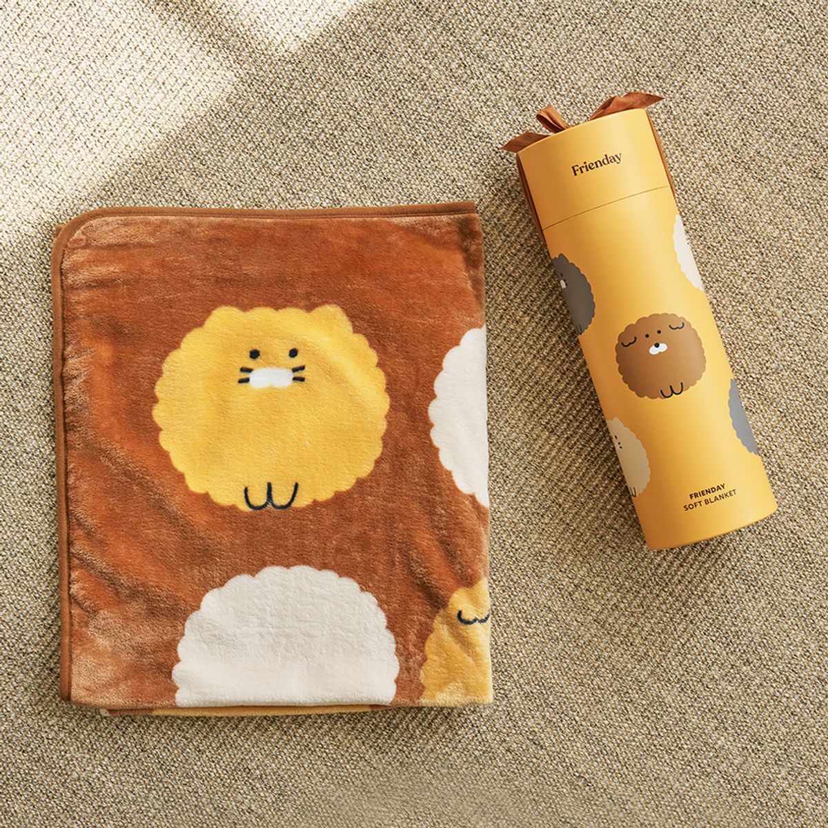 카카오프렌즈(KAKAO FRIENDS) FRIENDAY 기프트팩 무릎 담요 브라운_춘식이