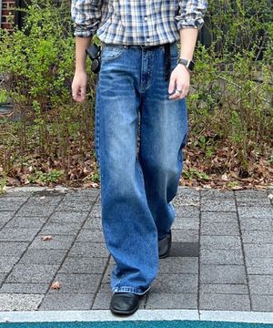 베이직 와이드 워싱 데님 팬츠 7 Color [ULZD_0002]