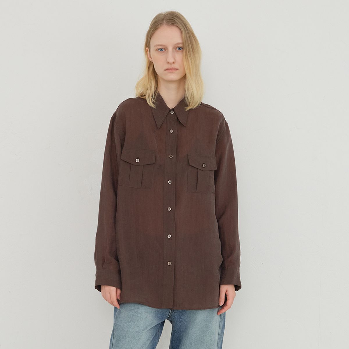 노우드(NOEUD) Objeck Point Shirt (Brown)