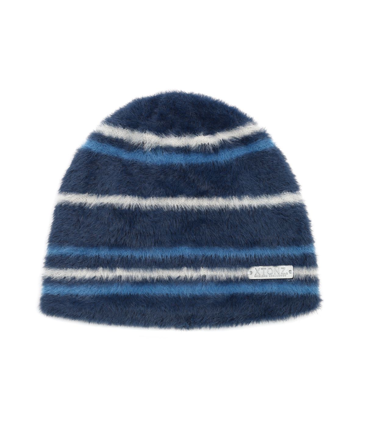 엑스톤즈(XTONZ) XTA095 스트라이프 소프트 헤어리 비니 (BLUE)