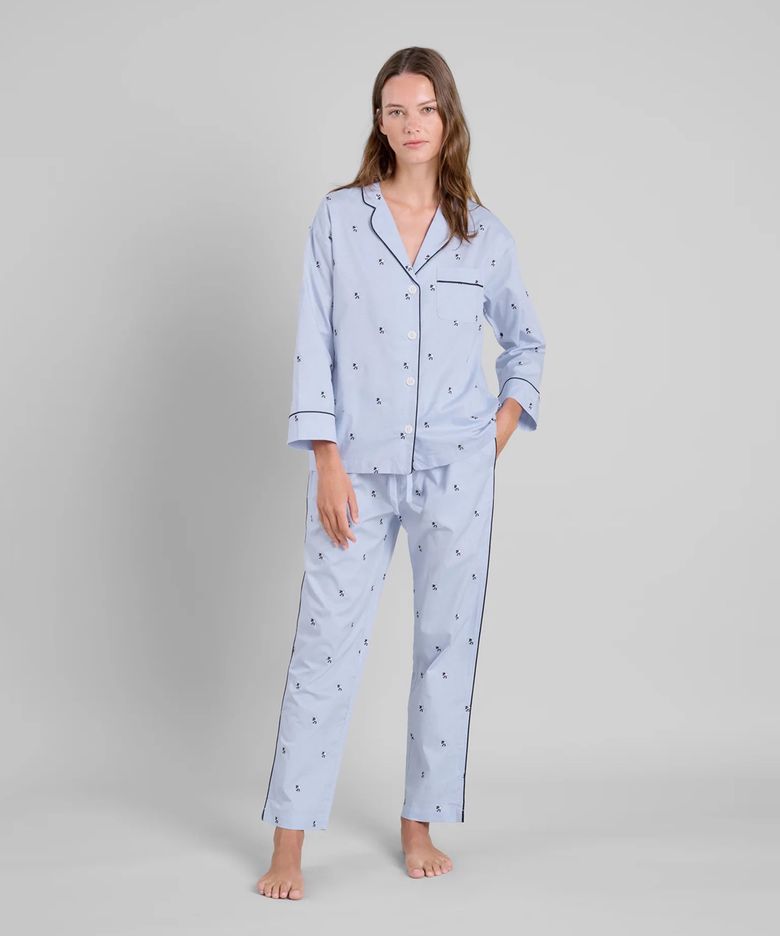(W) 마리나 파자마 세트 블랙 쉽 블루 MARINA PAJAMA SET BLACK SHEEP BLUE